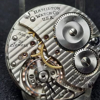 Good Hamilton 16s 992b Movement - Running Very Well • $76