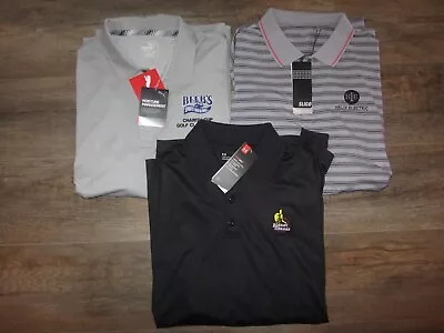 NWT 3 Lot Men's Golf Polo Shirts Puma Sligo & Under Armour Casual Lounge XL Club • $44.71