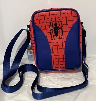 Marvel Spider-Man Crossbody Bag Satchel Red And Blue Suit Cosplay Brand New • $38.95