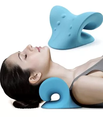 Neck Shoulder Stretcher Cloud Cervical Spine Traction Massage Pillow Pain Relief • £4.44