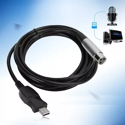 Mic Mic Link Cable Adapter USB To XLR Mic Link Cable Cord 3 Meter GDS • £13.23