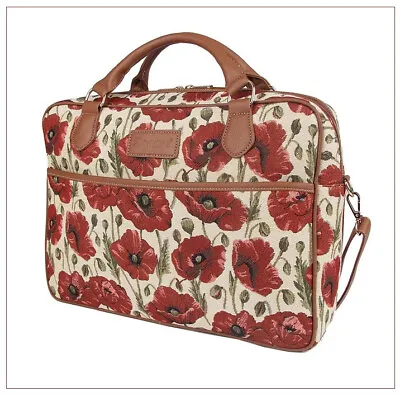 Signare Computer Bag Poppy Tapestry Convertible Laptop Messenger Shoulder Bag • £34.99