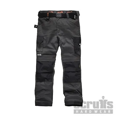 Scruffs Pro Flex Work Trousers 38s Graphite Knee Pockets Cargo Workwear T54801 • £19.99