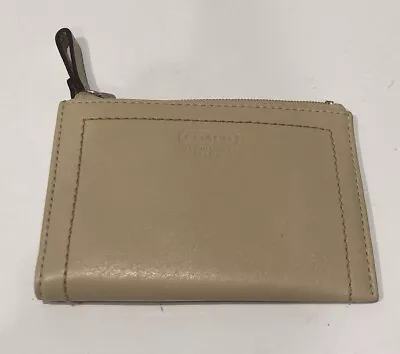 Vintage Coach Beige Coin Pouch Wallet With Keychain • $22.50