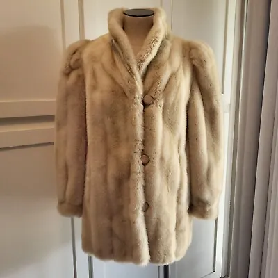 A Tissavel Fabric Faux Fur From France Jacket Size 8 Vintage • $75