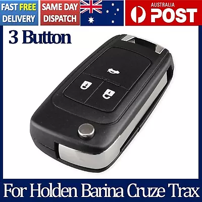 Key Shell Case 3 Button Remote Flip  Cover For Holden Barina Cruze Trax Blank AU • $10.99