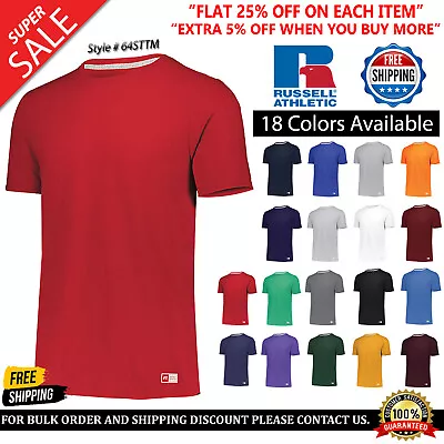 Russell Athletic Men's Dri-Power Essential Blend Tee Sports T-Shirt S-4XL 64STTM • $11.62