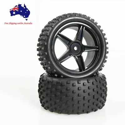 06026 HSP 1/10 Off Road Buggy Rear Wheel Complete Black  Redcat 2 PCs • $17.59