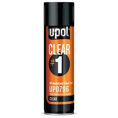 U-Pol Clear #1 UV Resistant Clear Coat UP0796 - High Gloss Car Body Paint Repair • $32.99