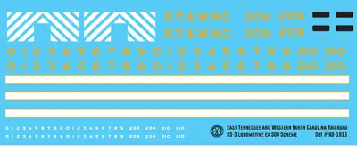 N Scale - East Tennessee & West North Carolina RS3 Locomotive Ex SOU Decals • $7