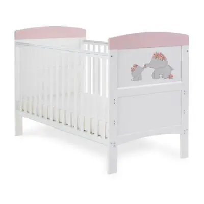 Obaby Grace Inspire Cot Bed (Me & Mini Me Elephants - Pink) - From Birth    • £175.50