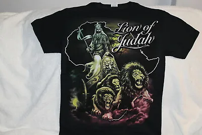 Lion Of Judah Chariot Africa Rastafarian Lions T-shirt Shirt • $11.37