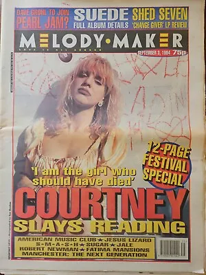 Melody Maker Newspaper September 3rd 1994 Courtney Love Cover Oasis Advert • £6