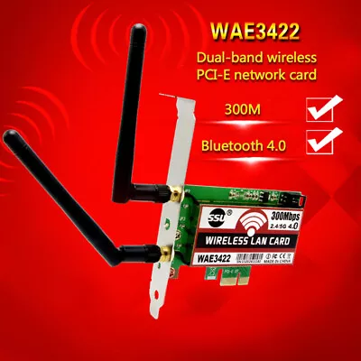 $28.99 • Buy PCI Express WiFi Adapter 300Mbps 2.4G/5GHz Dual Band Network Card For PC Desktop