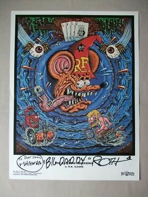 Ed Big Daddy Roth THE RAT FINK EXPERIENCE Hand-signed  Lithograph Poster Vintage • $1343.32