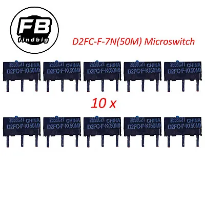 10PCS OMRON Mouse Micro Switch D2FC-F-K(50M) Blue Dot Mouse Button Fretting • $11.99