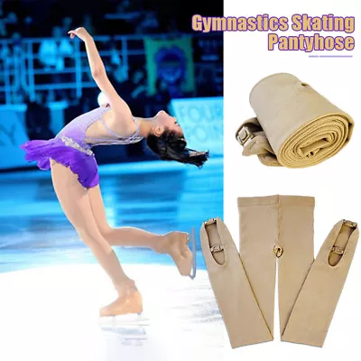 Women Girl Ice Skating Tights Over The Boot Figure Roller Skating Pantyhose Pant • £15.67