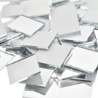 Mirror Stickers Disco Ball Self-adhesive Silver Small Square Tiles Brand New • $7.15