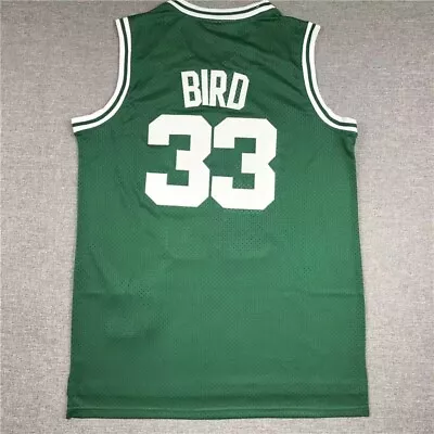 Throwback Boston Mens #33 Larry Bird Basketball Jersey Retro Jersey Stitched • $22.99