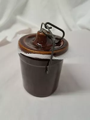 Vintage Brown Stone Crock. 4”x 3.25” • $12.93