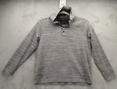 Marc Anthony Hoodie Sweatshirt Men's Medium Slim Fit Gray Black Blend Cotton • $6.99