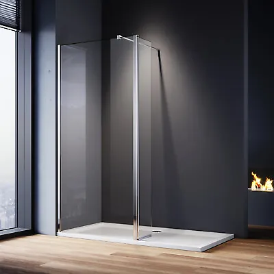 Wet Room Shower Screen With Flipper Walk In Enclosure 8mm NANO Easy Clean Glass • £151.99