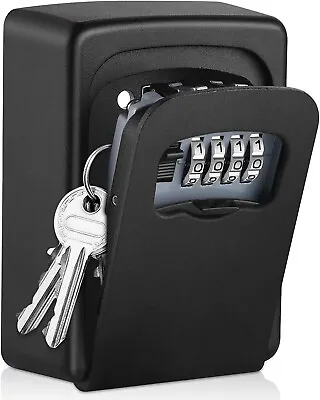 Wall Mounted Key Safe 4 Digit Combination Key Safe Outdoor Security Key Lock Box • £8.95