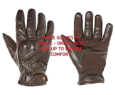 Triumph Motorcycles Lothian Dark Brown Classic Goat Leather Gloves HUGE DISCOUNT • $56