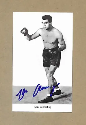 Max Schmeling Signed Autograph 3x5 Postcard W/envelope • $32.95