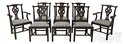 LF57966EC: Set Of 8 HENKEL HARRIS Mahogany Model 101 Dining Room Chairs • $4095