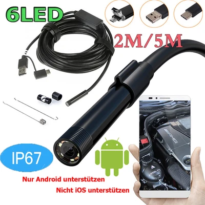 £6.46 • Buy For Android LED Snake Endoscope Borescope Inspection WiFi Camera Scope