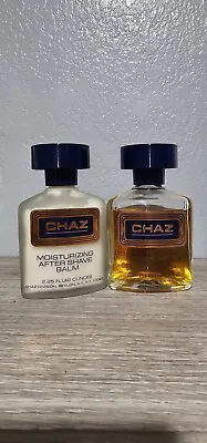 Vintage Revlon CHAZ After Shave 2.25 Oz  Splash Cologne And Moisturizing Balm • $59.99