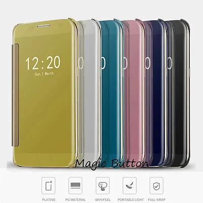 Slim Thin Luxury Mirror Flip Case Cover For Samsung Galaxy S8 Plus S7 Edge • $9.99