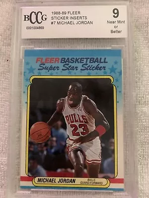 1988-89 Michael Jordan Fleer Sticker #7  • $54