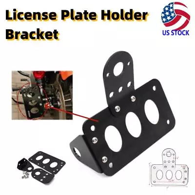 Motorcycle Black Side Mount License Plate Holder Bracket For Harley Chopper Dyna • $15.89