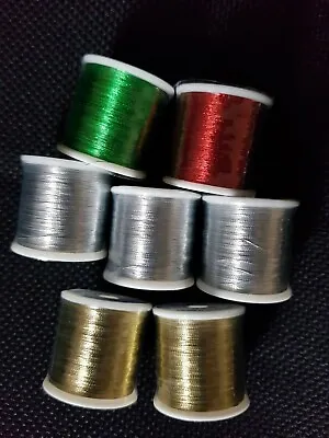 £45 • Buy 7 Sppols Of PacBay Metallic Rod Whipping Thread- Grade A 100yrd Spools
