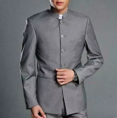 Retro Mens Single Breasted Mao Suit Ethnic Tunic Jackets Blazer Slim Coat Casual • $55.24