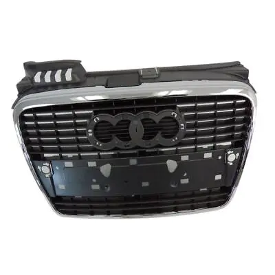 For 2005 2006 2007 2008 Audi A4 Sedan Chrome Grille Shell Frame Gray Insert Assy • $65.79