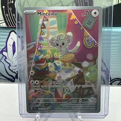 Minccino 182/162 - Illustration Rare Holo Full Art - Temporal Forces - Pokemon • $4.85