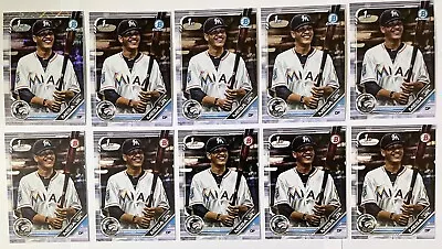 (10) 2019 1st Bowman Chrome Prospects #BCP-104 Victor Mesa Jr. Marlins • $3