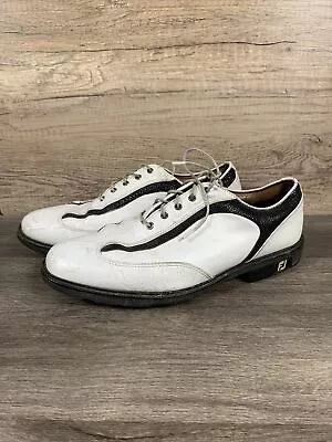 Footjoy Icon Mens Golf Shoes Size 9 White Black 52031 • $15