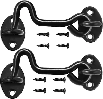 2Pcs Barn Door Latch With Mounting Screws Stainless Steel Cabin Hooks • $18.72