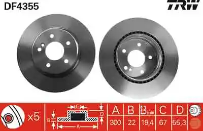 2x Brake Disc For MERCEDES-BENZ:CLKSLKW202W203S202 2104230812 A2104230812 • £121.99