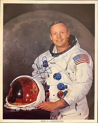 Neil Armstrong Signed 8x10 Space Suit Photo Apollo 11 Perfect Condition • $4962.11