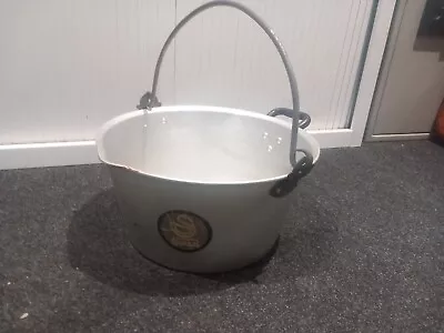 Large Vintage Swan  Metal Aluminium Jam Making Pan Pot 32 Cm Across • £18