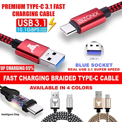 Fast Charging USB C Type C Charger Cable For Samsung S20 S10 S9 S8 Plus Note 20 • $5.49