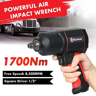 1/2  Drive Composite Twin Hammer Air Impact Wrench 1255 Ft/lbs 1700Nm Rattle Gun • $75.99