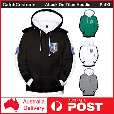 $22.66 • Buy Anime Attack On Titan Hoodie Pullover Scouting Legion Cosplay Sweatshirt Coat