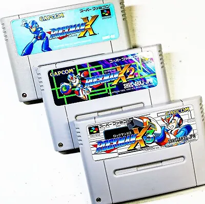 SFC Super Famicom Rockman Megaman X X2 X3 Lot Of 3 NTSC-J Japan Cartridge Only • $72