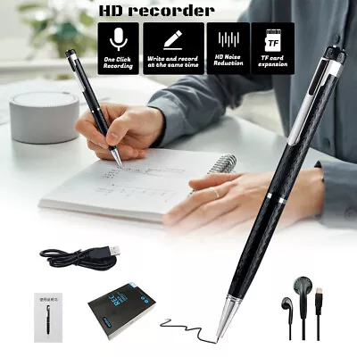 Digital 32gb Spy Voice Activated Recorder Mini Hidden Audio Recording Pen Device • $18.99